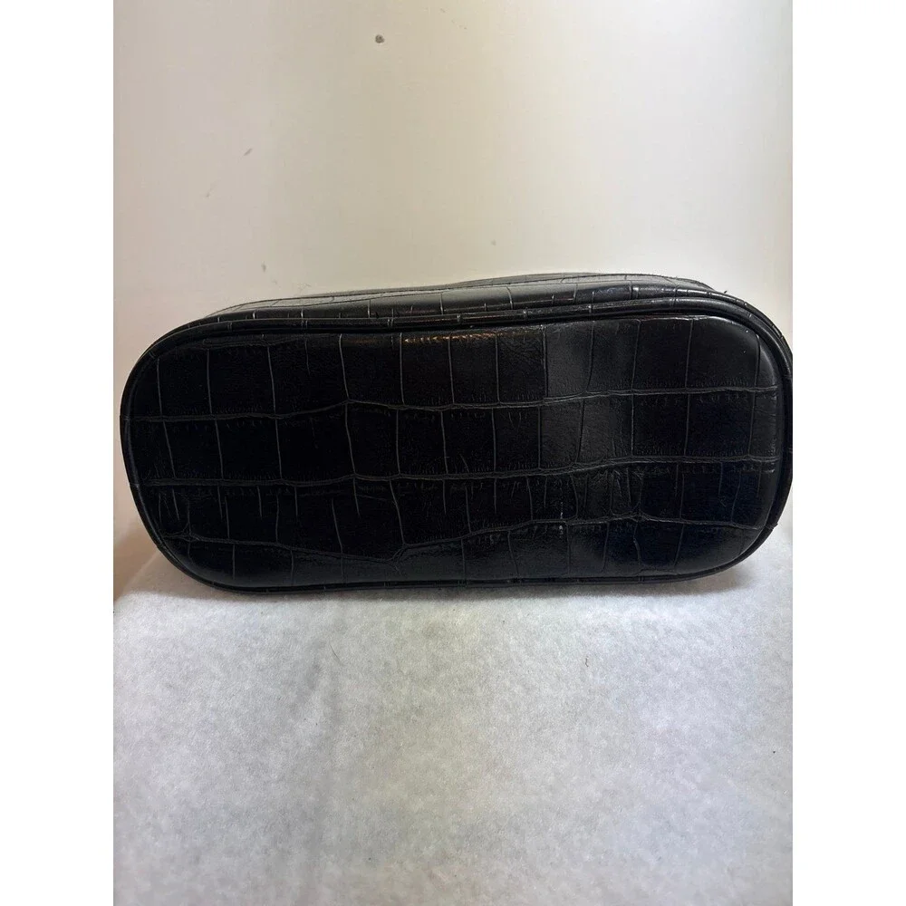 Samsonite crocodile-embossed vanity/cosmetic train case bag